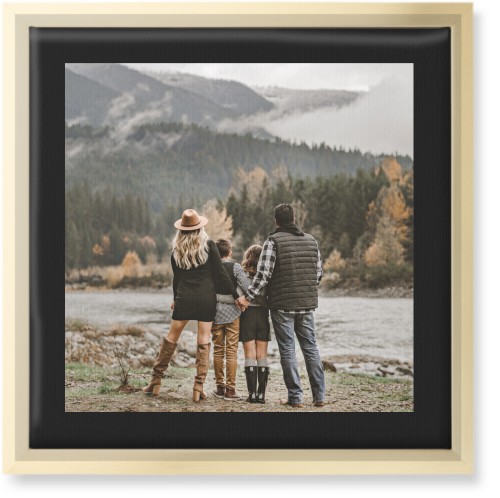 Simple Gallery of One Border Wall Art, Gold, Single piece, Canvas, 12x12, Multicolor, multi