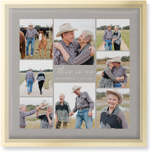 Gallery Around Text Wall Art, Gold, Single piece, Canvas, 12x12, Multicolor