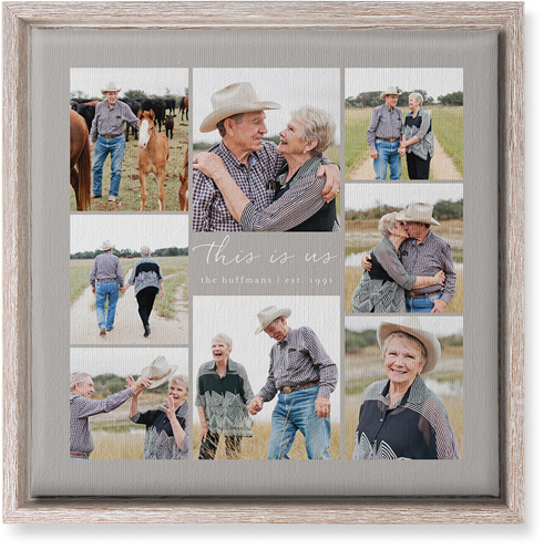 Gallery Around Text Wall Art, Rustic, Single piece, Canvas, 12x12, Multicolor, multi