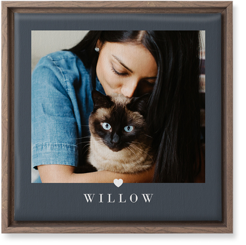 My Heart Wall Art, Walnut, Single piece, Canvas, 12x12, Gray, gray