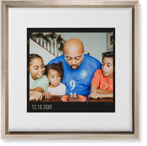 Film Frame Wall Art, Metallic, Single piece, Canvas, 12x12, White, white