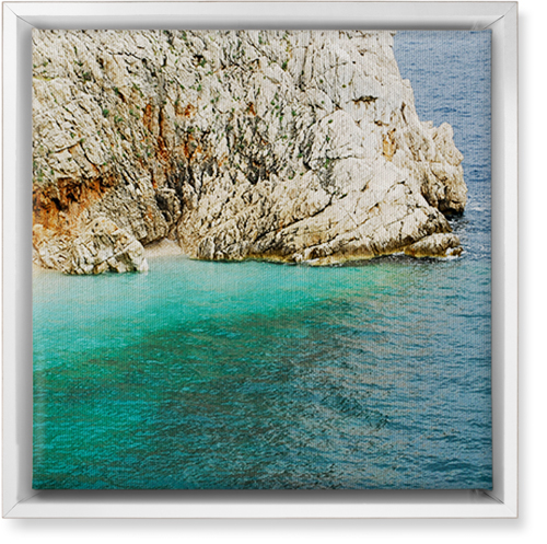 Majestic Coastline Wall Art, White, Single piece, Canvas, 12x12, Multicolor