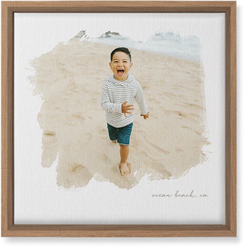 Brushstrokes Portrait Wall Art, Natural, Single piece, Canvas, 12x12, White