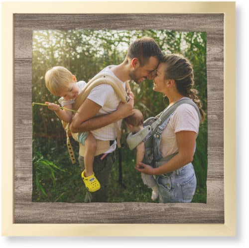 Countryside Wall Art, Gold, Single piece, Canvas, 12x12, Brown, wood