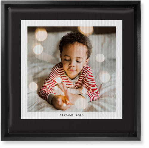 Frame Up Wall Art, Black, Single piece, Canvas, 12x12, Gray