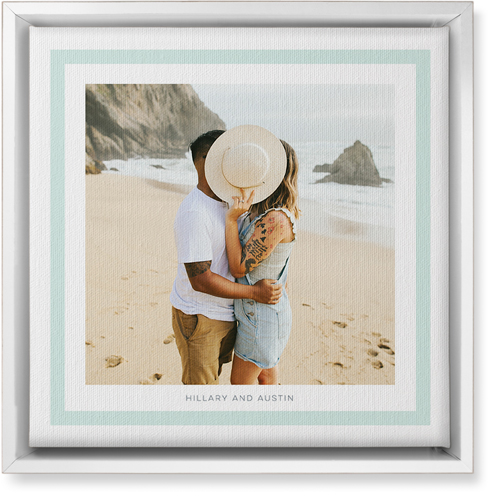 Green And White Canvas Wall Art