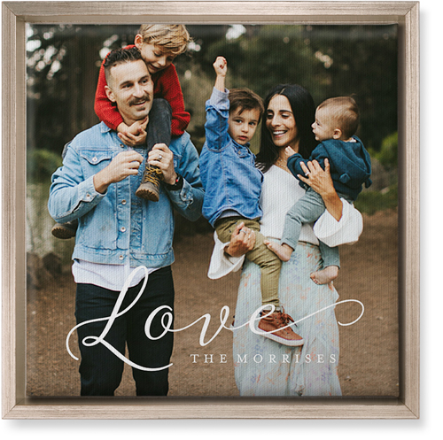 Just Love Portrait Wall Art, Metallic, Single piece, Canvas, 12x12, White, white