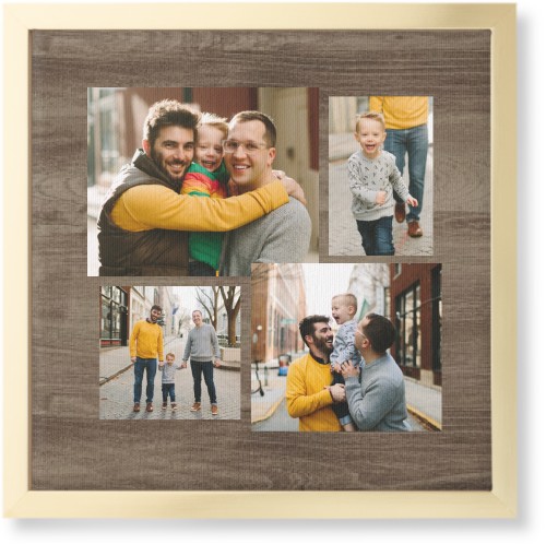 Connect Four Wall Art, Gold, Single piece, Canvas, 12x12, Brown, brown