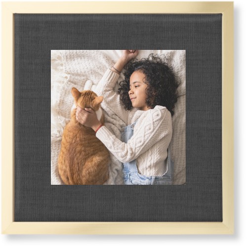 Full Frame One Wall Art, Gold, Single piece, Canvas, 12x12, Black, black