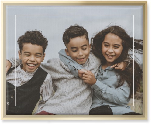 Floating Frame Wall Art, Gold, Single piece, Canvas, 16x20, White, white