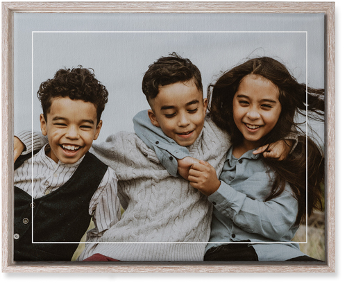 Floating Frame Wall Art, Rustic, Single piece, Canvas, 16x20, White, white