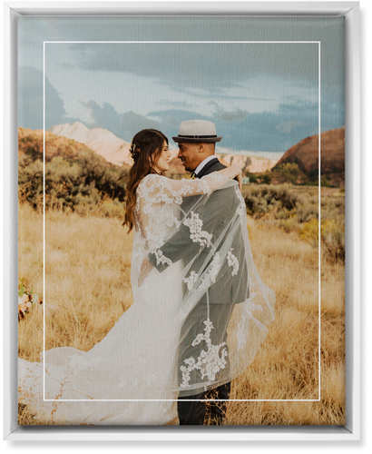 Floating Frame Portrait Wall Art, White, Single piece, Canvas, 16x20, White, white