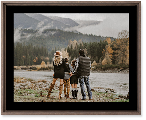 Simple Gallery of One Border Wall Art, Walnut, Single piece, Canvas, 16x20, Multicolor