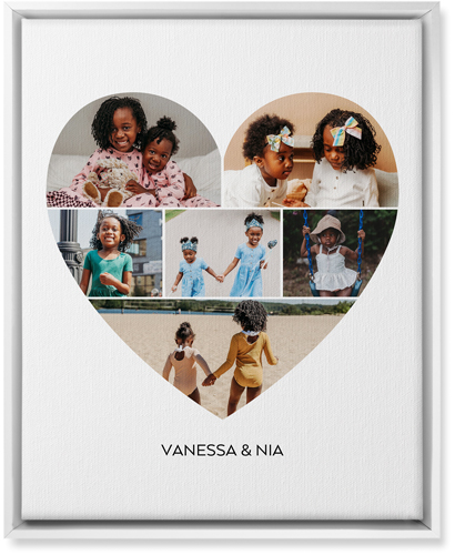 Filled Heart Wall Art, White, Single piece, Canvas, 16x20, White