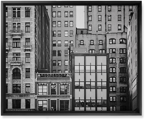 New York Architecture Wall Art, Black, Single piece, Canvas, 16x20, Multicolor