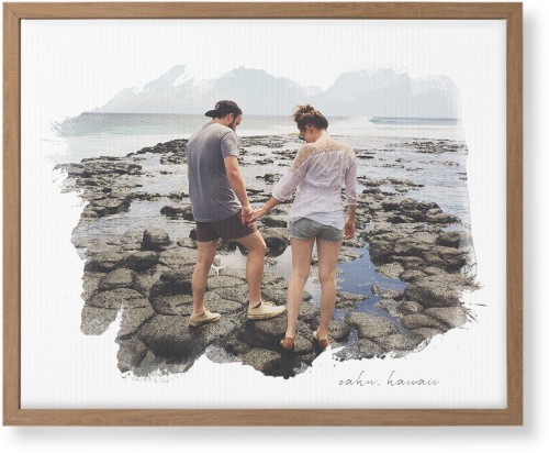 Brushstrokes Wall Art, Natural, Single piece, Canvas, 16x20, White, white