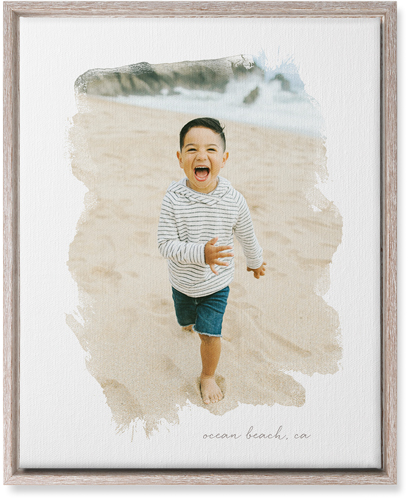 Brushstrokes Portrait Wall Art, Rustic, Single piece, Canvas, 16x20, White, white