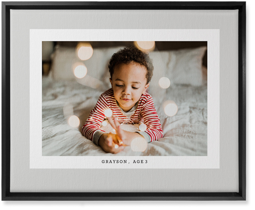 Frame Up Wall Art, Black, Single piece, Canvas, 16x20, Gray, silver lining