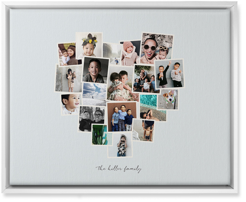 Heart Strings Wall Art, White, Single piece, Canvas, 16x20, Gray