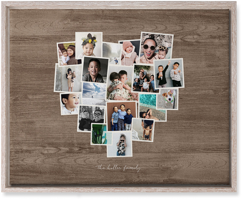 Heart Strings Wall Art, Rustic, Single piece, Canvas, 16x20, Brown, wood