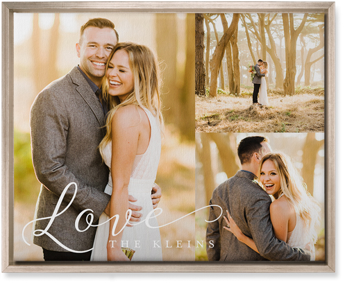 Just Love Trio Wall Art, Metallic, Single piece, Canvas, 16x20, White