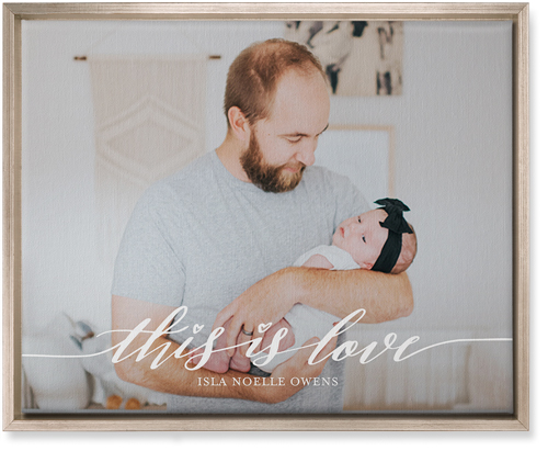 Love Is Wall Art, Metallic, Single piece, Canvas, 16x20, White