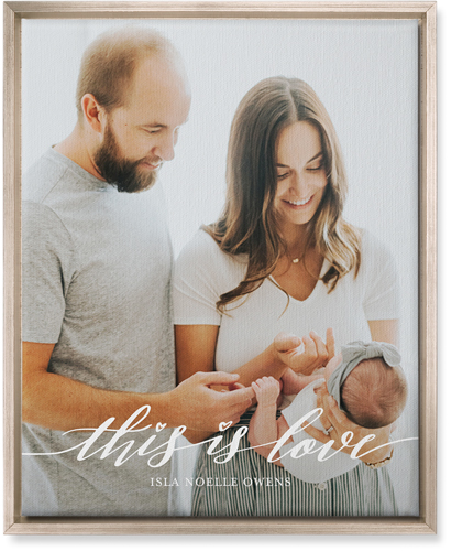 Love Is Portrait Wall Art, Metallic, Single piece, Canvas, 16x20, White, white