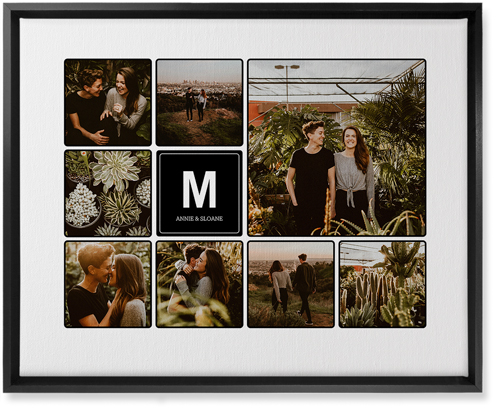 Photo Tiles Wall Art, Black, Single piece, Canvas, 16x20, Black