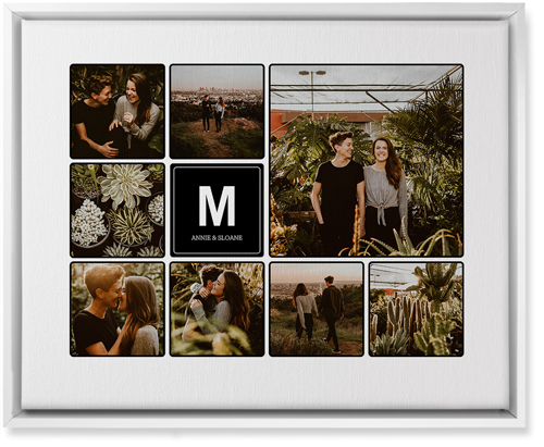 Photo Tiles Wall Art, White, Single piece, Canvas, 16x20, Black