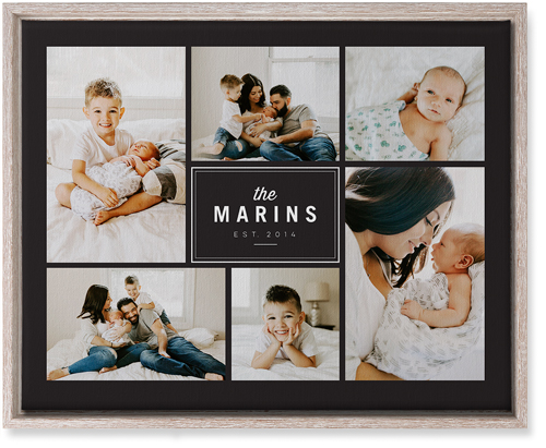 Round We Go Wall Art, Rustic, Single piece, Canvas, 16x20, Gray, charcoal