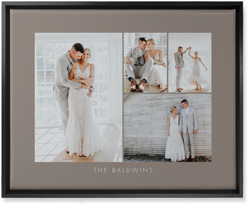 Four Corners Wall Art, Black, Single piece, Canvas, 16x20, Gray, ash