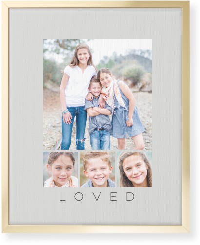 Four Real Wall Art, Gold, Single piece, Canvas, 16x20, Gray