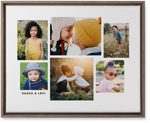 Six Times Wall Art, Walnut, Single piece, Canvas, 16x20, White