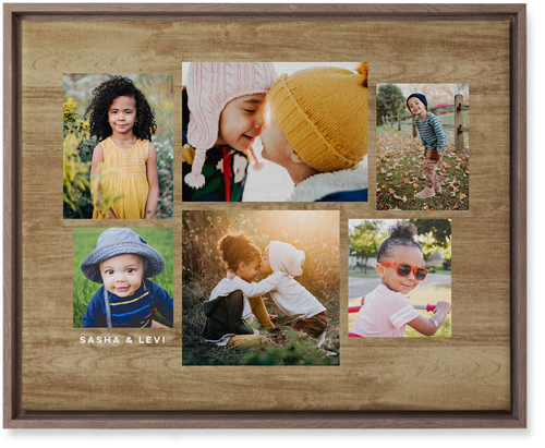 Six Times Wall Art, Walnut, Single piece, Canvas, 16x20, Brown