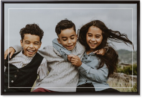 Floating Frame Wall Art, Black, Single piece, Canvas, 20x30, White, white