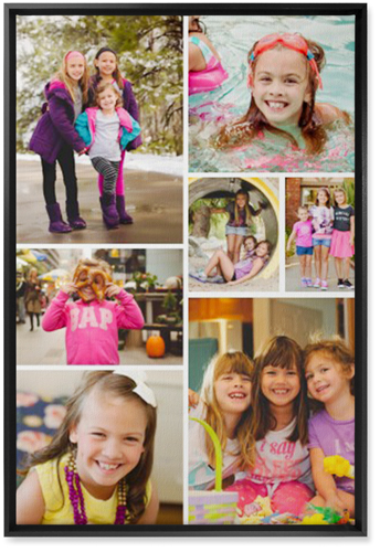 Gallery of Seven Wall Art, Black, Single piece, Canvas, 20x30, Multicolor, multi