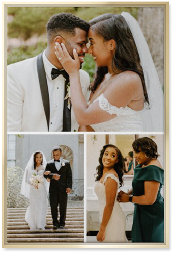 Gallery of Three Portrait Wall Art, Gold, Single piece, Canvas, 20x30, Multicolor, multi