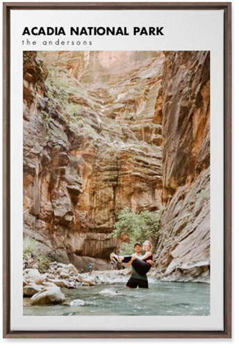 Top Text Border Wall Art, Walnut, Single piece, Canvas, 20x30, Multicolor