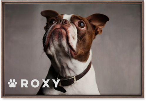 Portrait of a Pet Wall Art, Walnut, Single piece, Canvas, 20x30, White, white