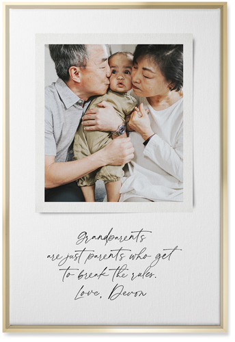Sentimental Note Wall Art, Gold, Single piece, Canvas, 20x30, White