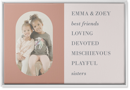 Traits of the Best Wall Art, White, Single piece, Canvas, 20x30, Pink, desert rose