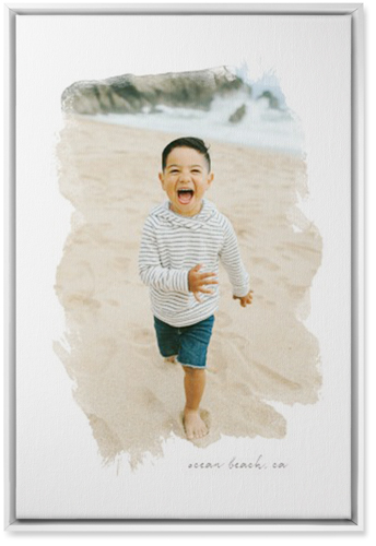 Brushstrokes Portrait Wall Art, White, Single piece, Canvas, 20x30, White