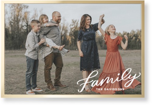 Family Letters Wall Art, Gold, Single piece, Canvas, 20x30, White