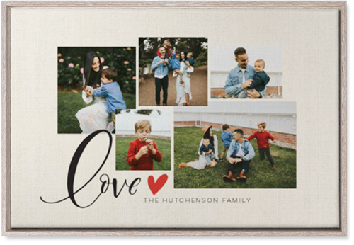 Just Hearts Wall Art, Rustic, Single piece, Canvas, 20x30, Beige, antique white