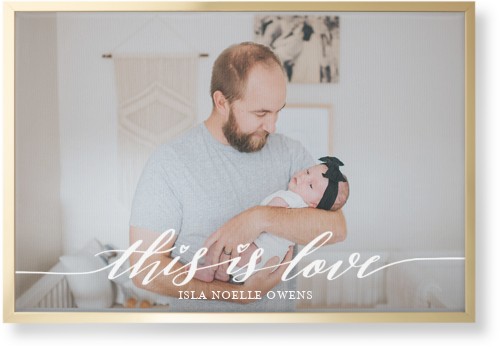 Love Is Wall Art, Gold, Single piece, Canvas, 20x30, White