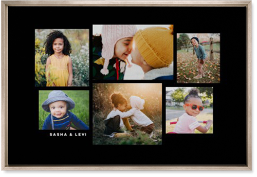 Six Times Wall Art, Metallic, Single piece, Canvas, 20x30, Black, black