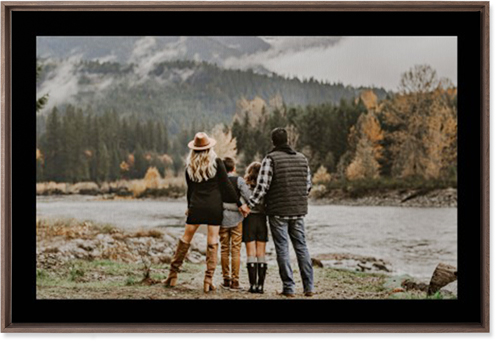 Simple Gallery of One Border Wall Art, Walnut, Single piece, Canvas, 24x36, Multicolor