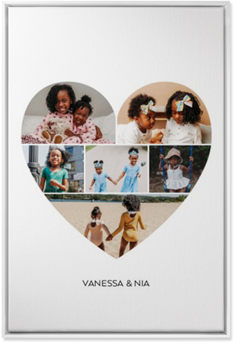 Filled Heart Wall Art, White, Single piece, Canvas, 24x36, White, white