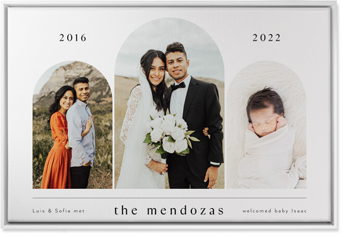 Timeline Arches Wall Art, White, Single piece, Canvas, 24x36, White, white