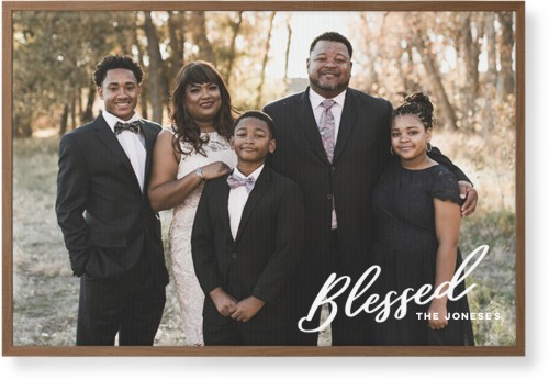 Blessed Letters Wall Art, Natural, Single piece, Canvas, 24x36, White, white